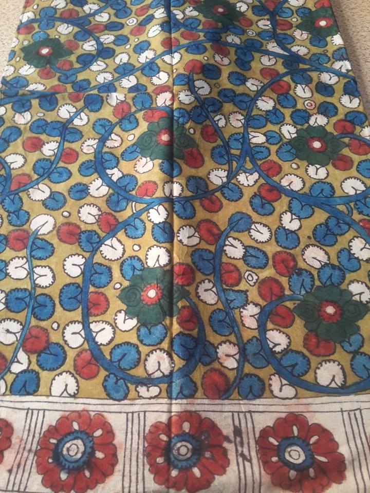 PURE PEN KALAMKARI FABRIC.