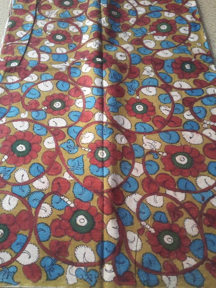 PURE PEN KALAMKARI FABRIC.