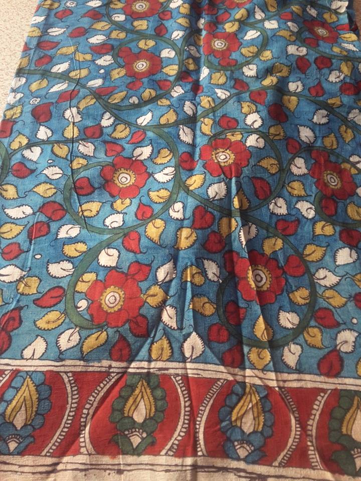 PURE PEN KALAMKARI FABRIC.