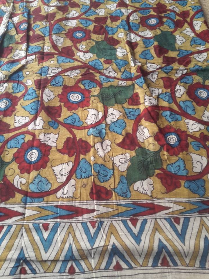 PURE PEN KALAMKARI FABRIC.