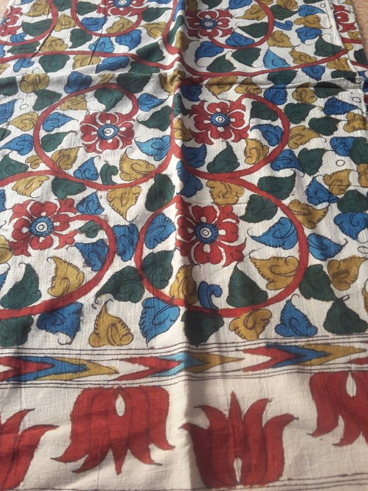 PURE PEN KALAMKARI FABRIC.