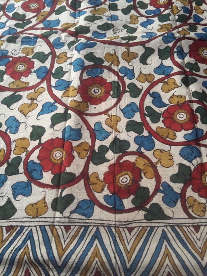 PURE PEN KALAMKARI FABRIC.