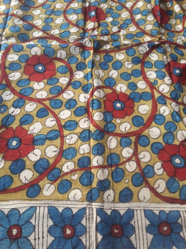 PURE PEN KALAMKARI FABRIC.