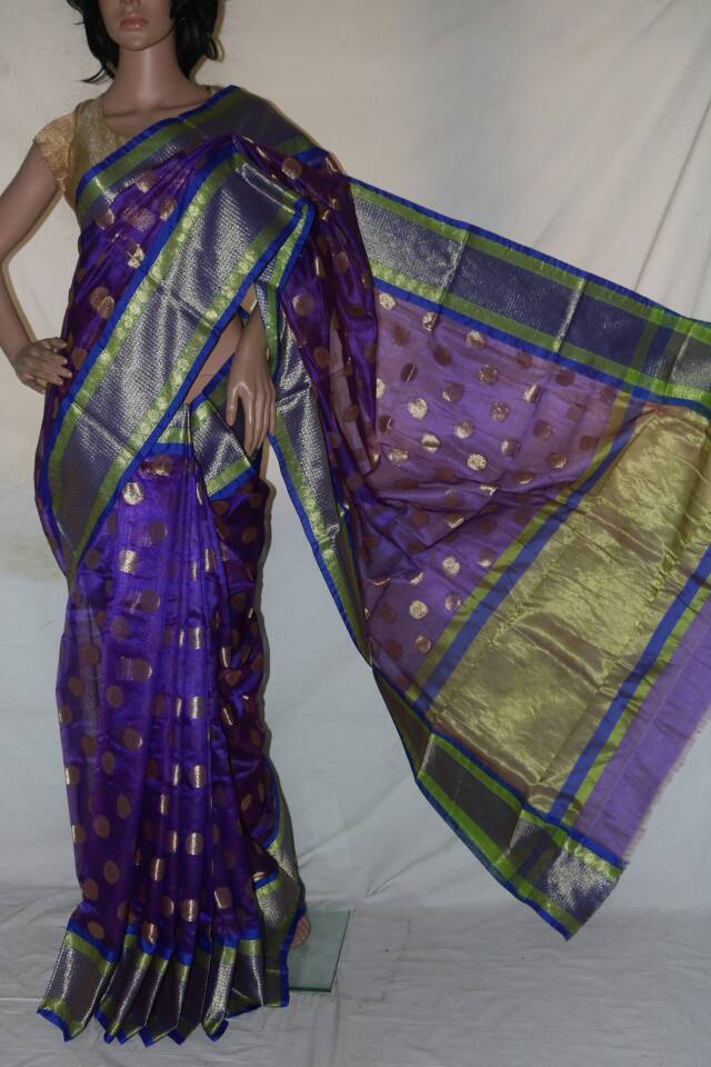 VOILET TUSSAR KOTA SILK SAREE.