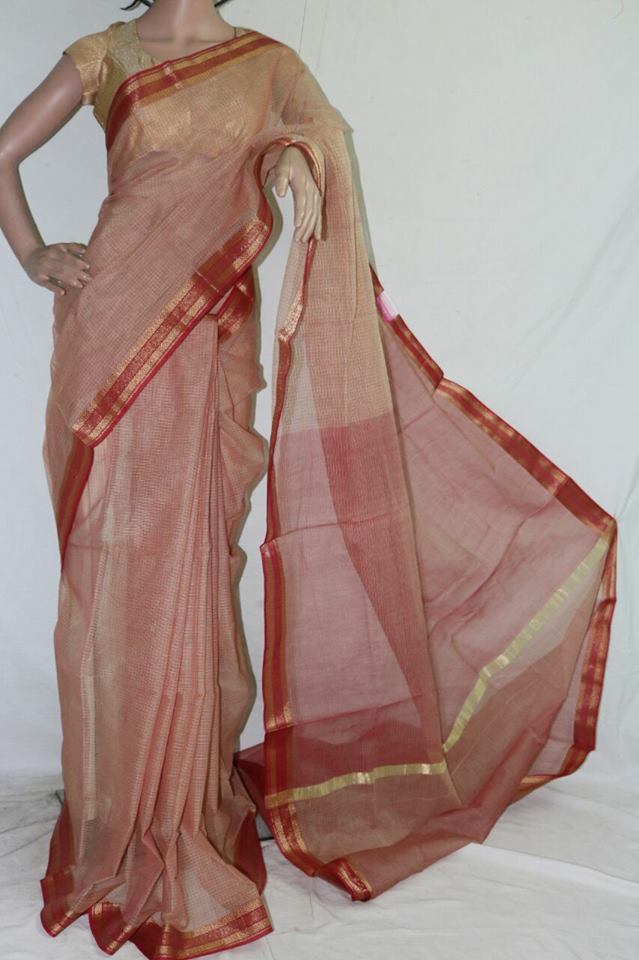 MIX COLOR COTTON KOTA DORIA SAREE.