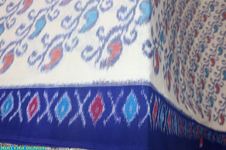 BLUE COLOR POCHAMPALLI IKKAT COTTON SAREE.