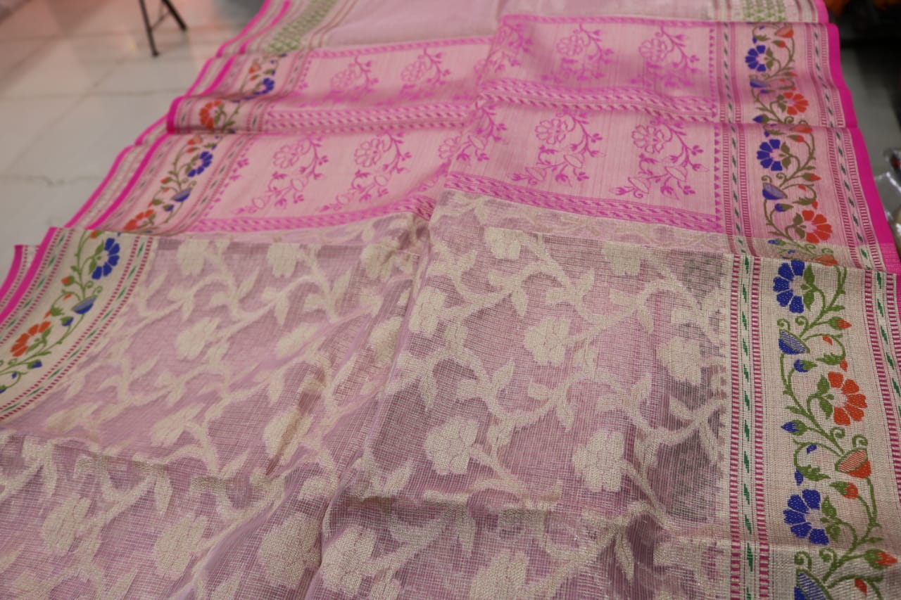 TISSUE KOTA  FANCY SAREE