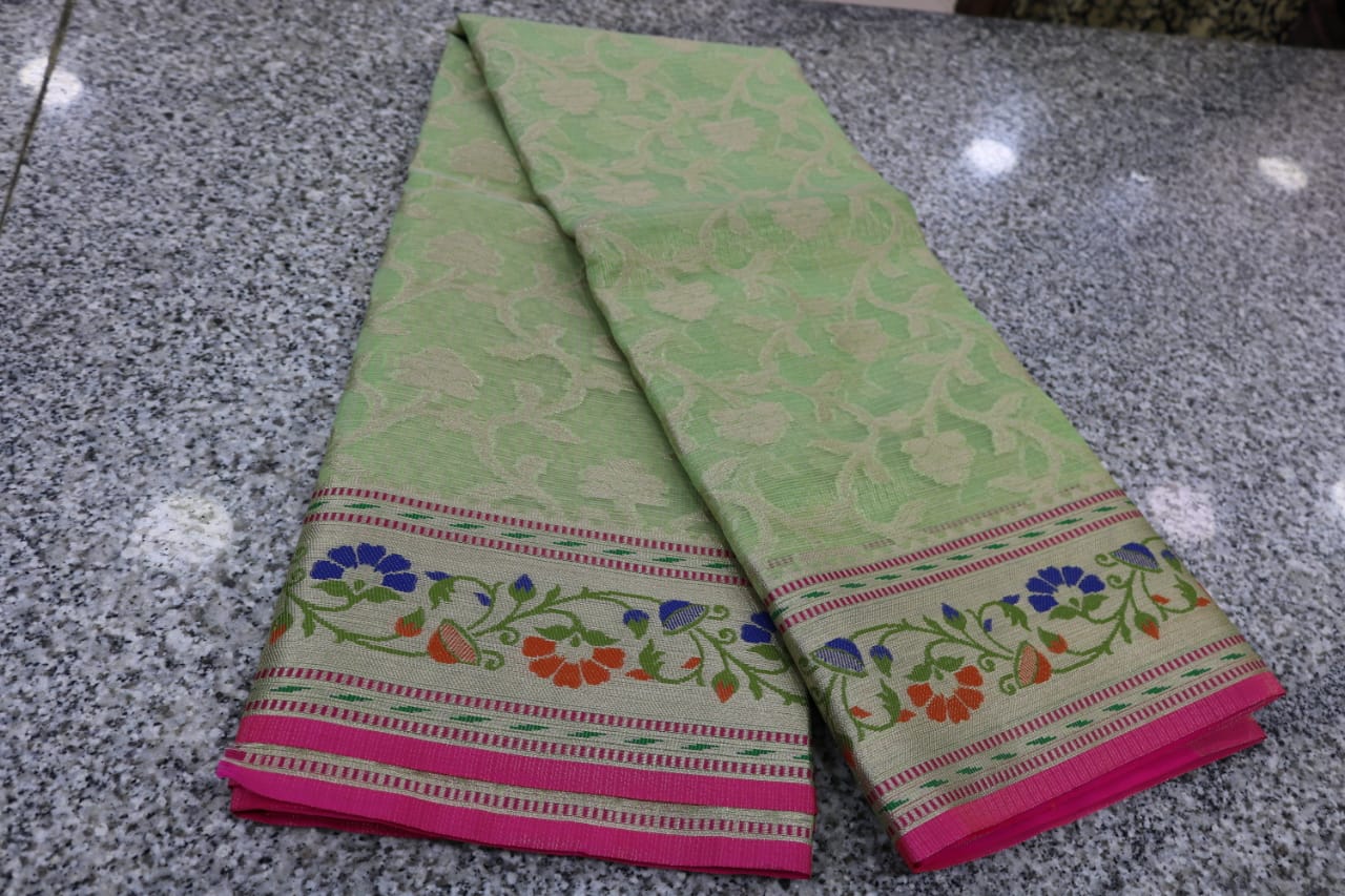 TISSUE KOTA  FANCY SAREE.