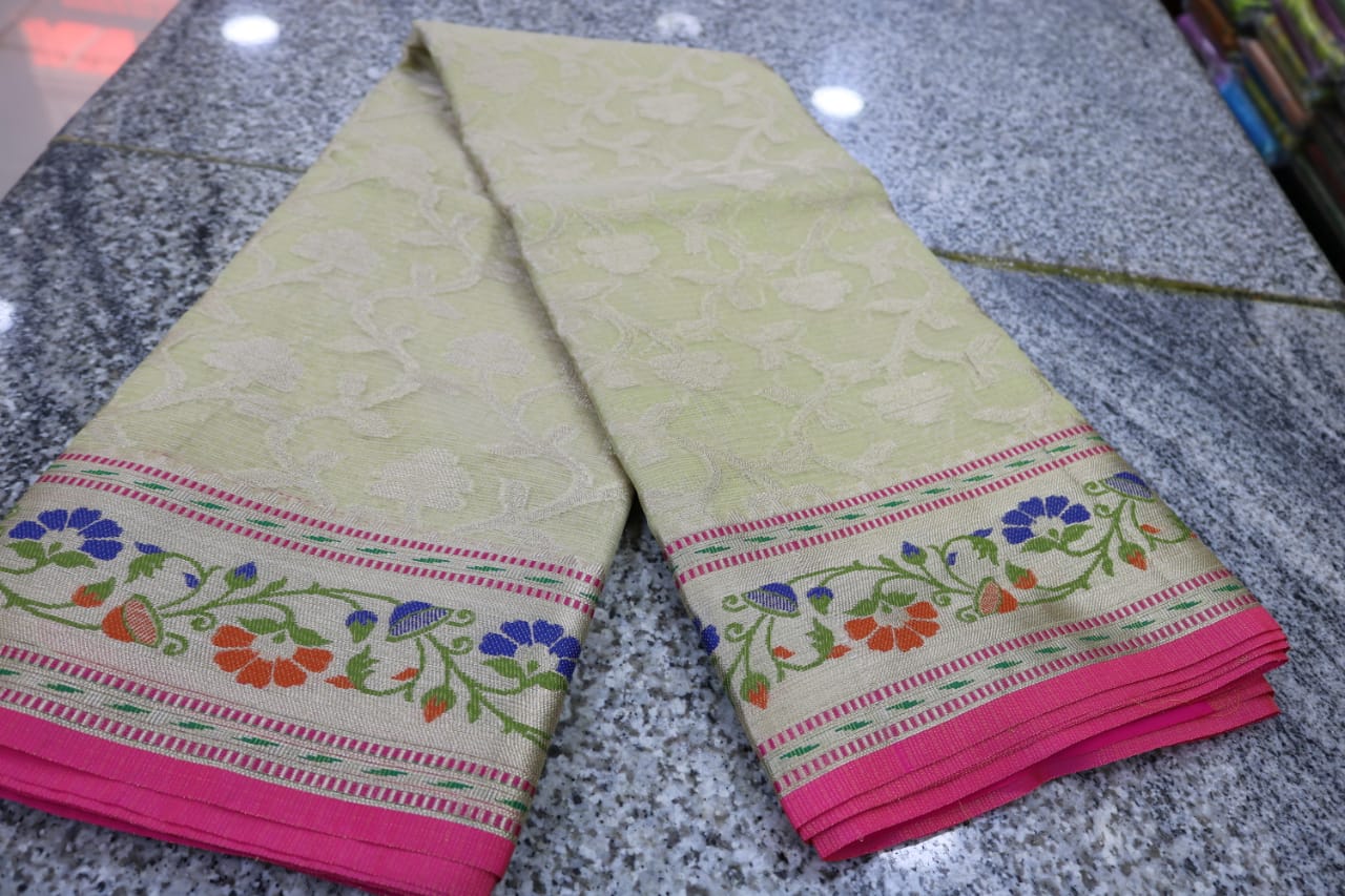 TISSUE KOTA  FANCY SAREE.