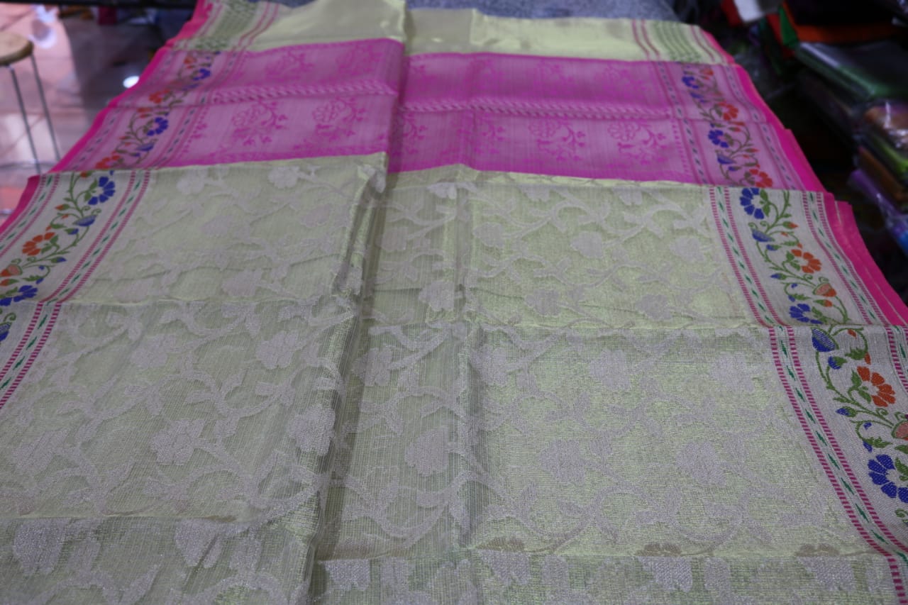 TISSUE KOTA  FANCY SAREE.