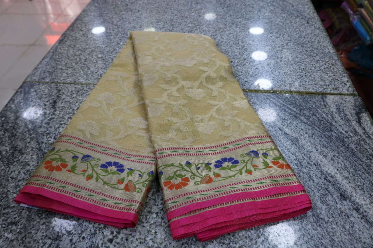 TISSUE KOTA  FANCY SAREE.