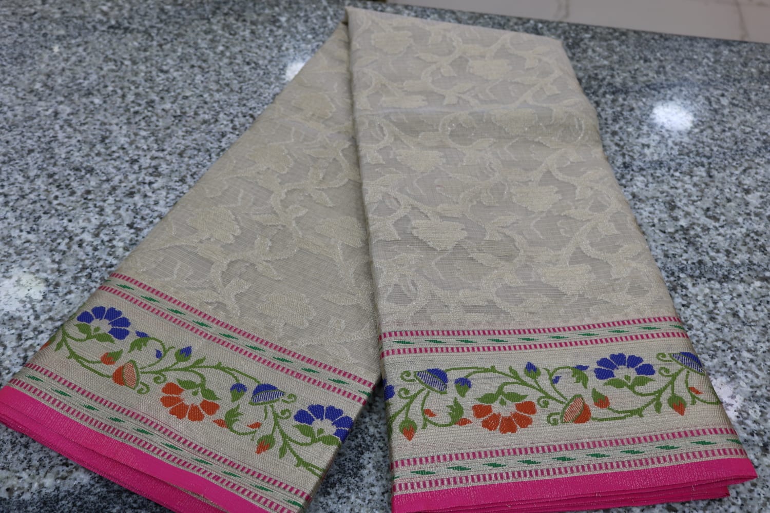  TISSUE KOTA  FANCY SAREE.