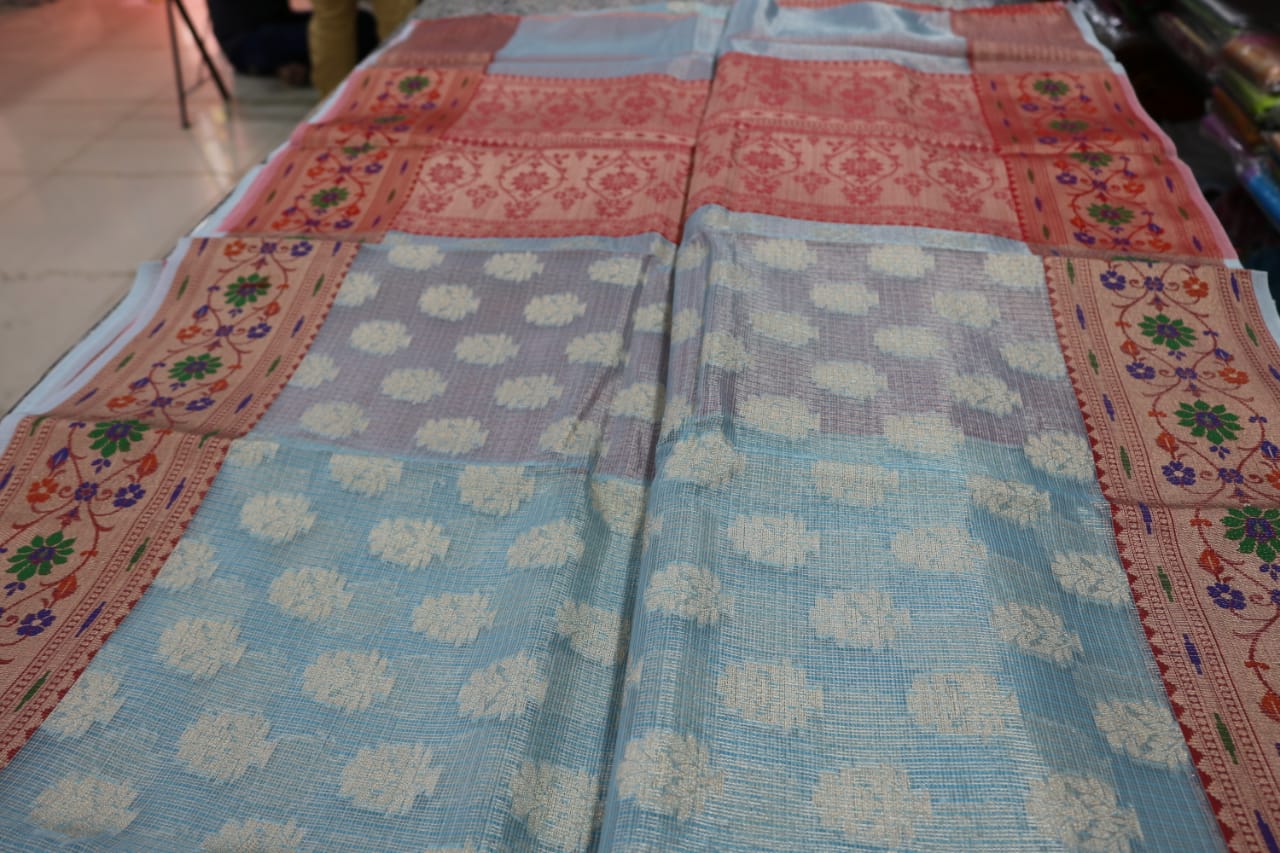 TISSUE KOTA  FANCY SAREE.