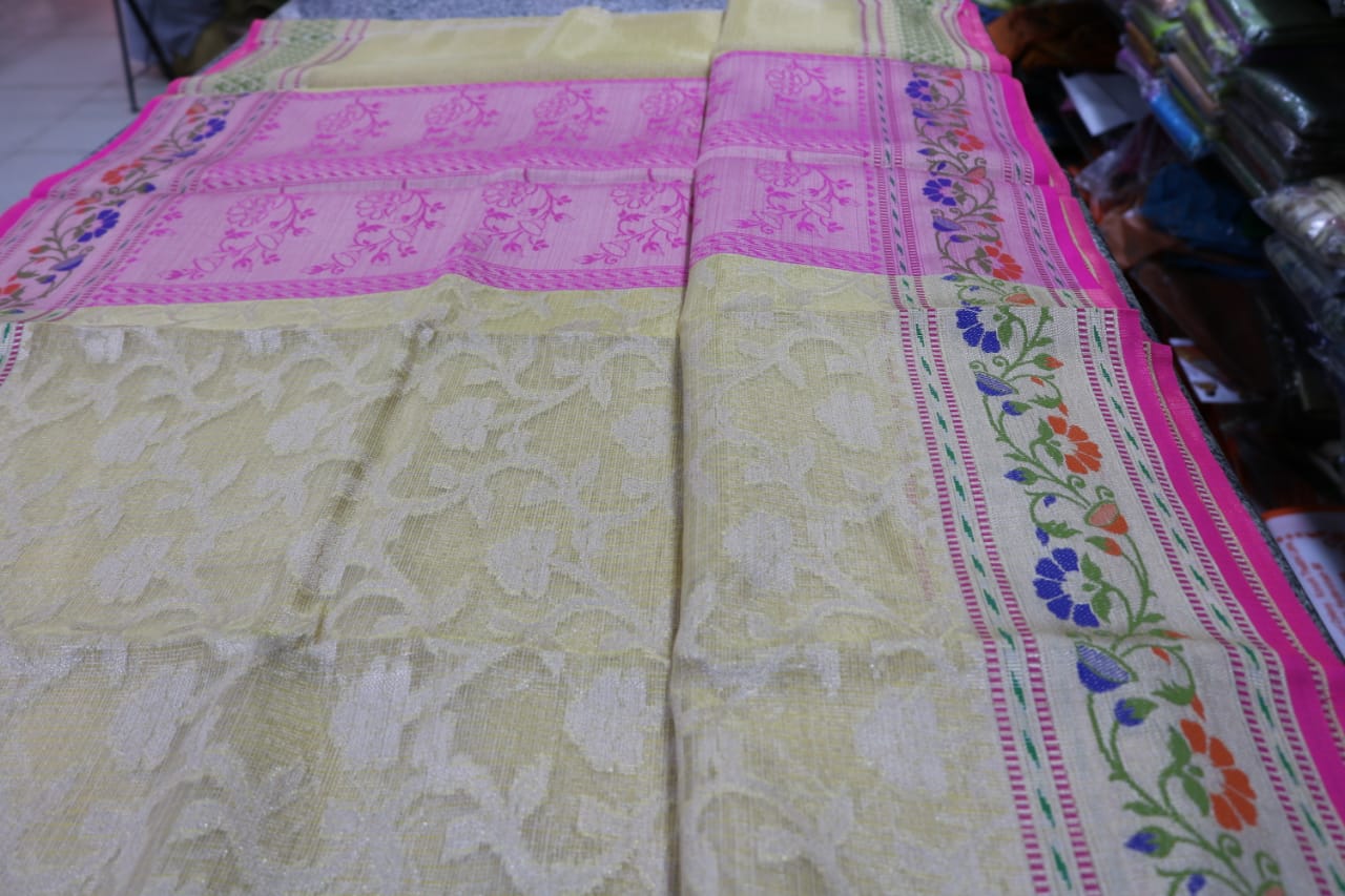 TISSUE KOTA  FANCY SAREE.