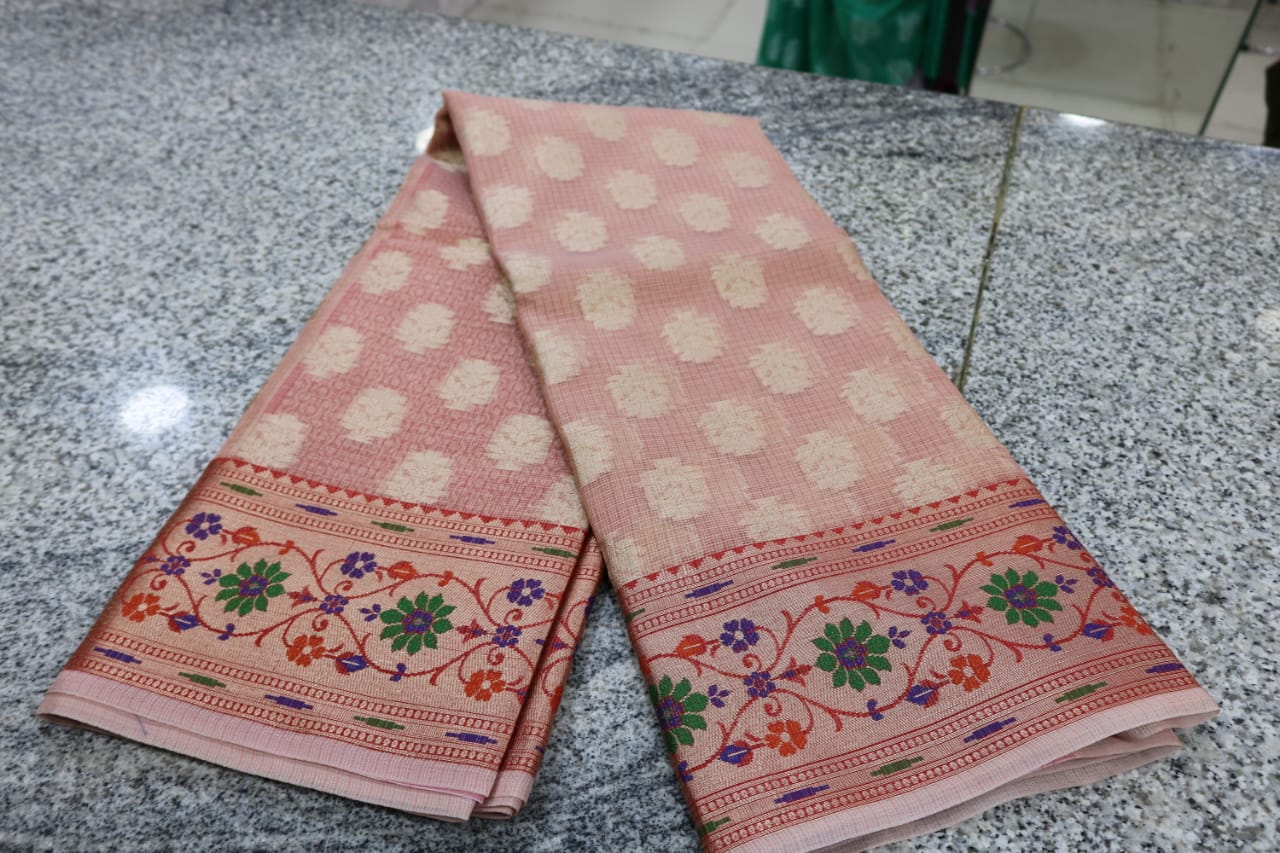 TISSUE KOTA  FANCY SAREE.