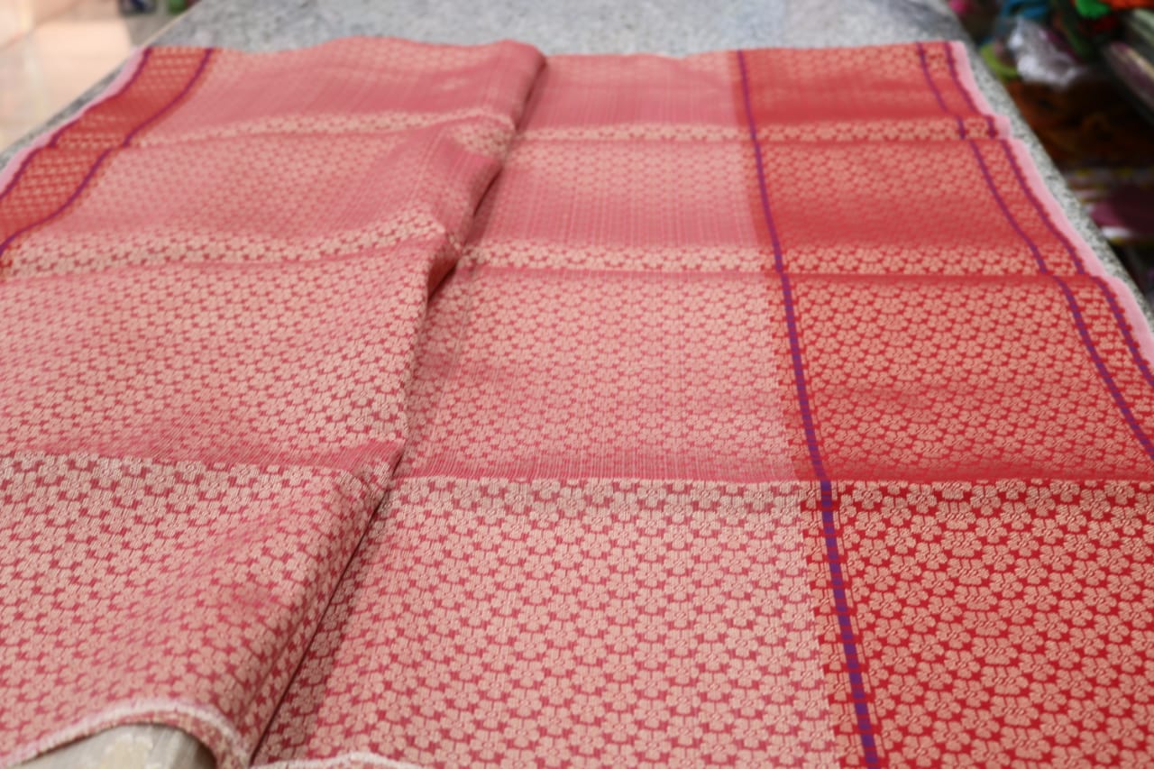 TISSUE KOTA  FANCY SAREE.