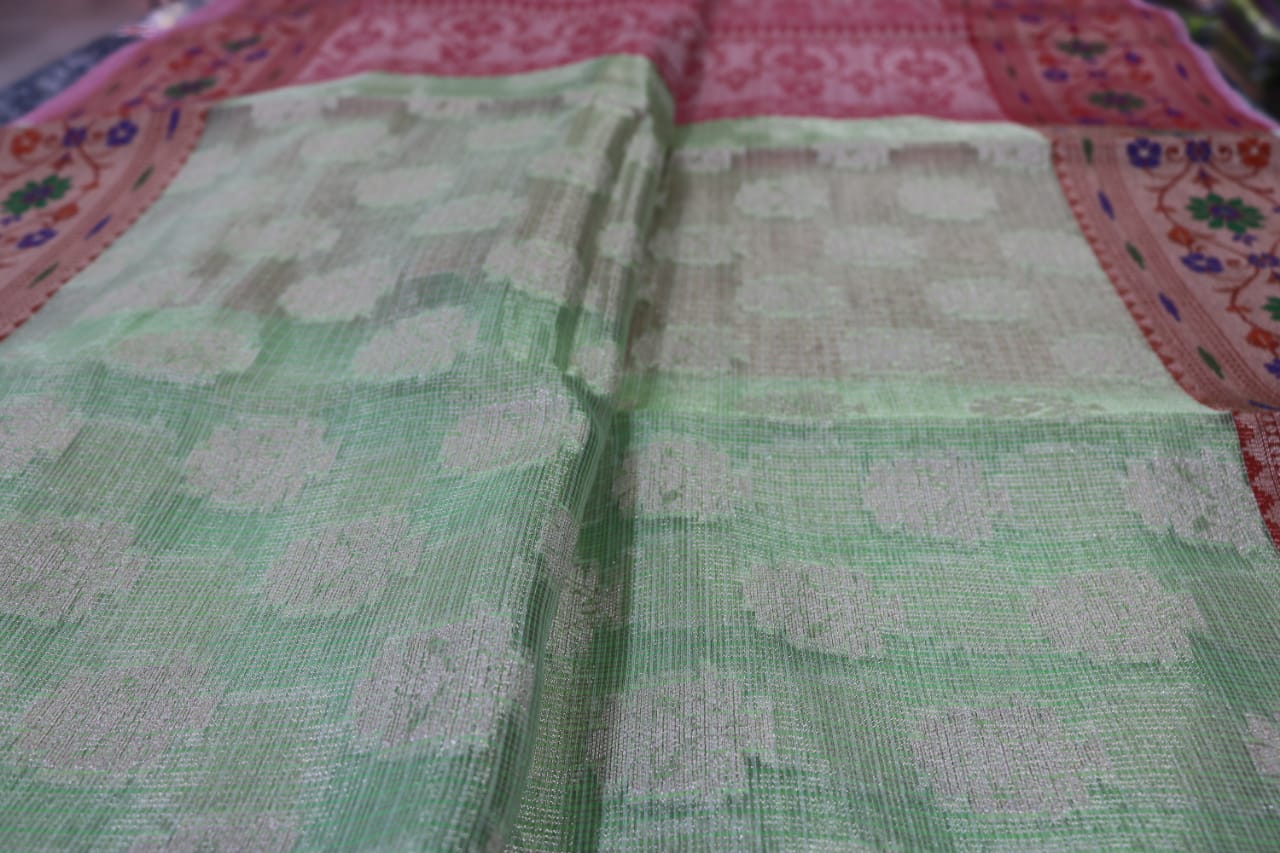 TISSUE KOTA  FANCY SAREE.