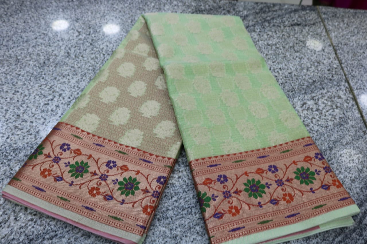 TISSUE KOTA  FANCY SAREE.