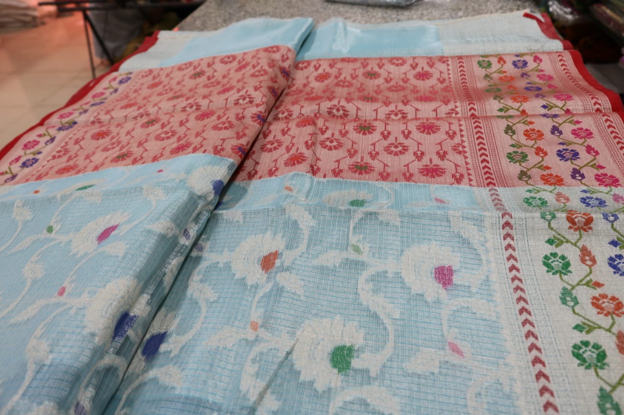 TISSUE KOTA  FANCY SAREE.