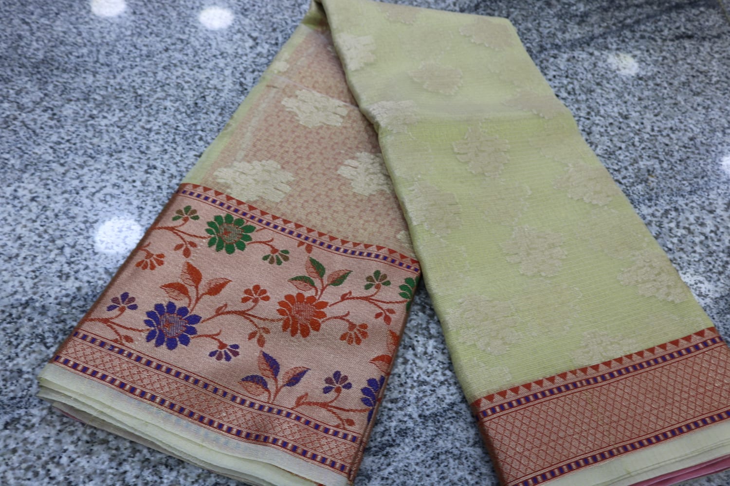 TISSUE KOTA  FANCY SAREE.