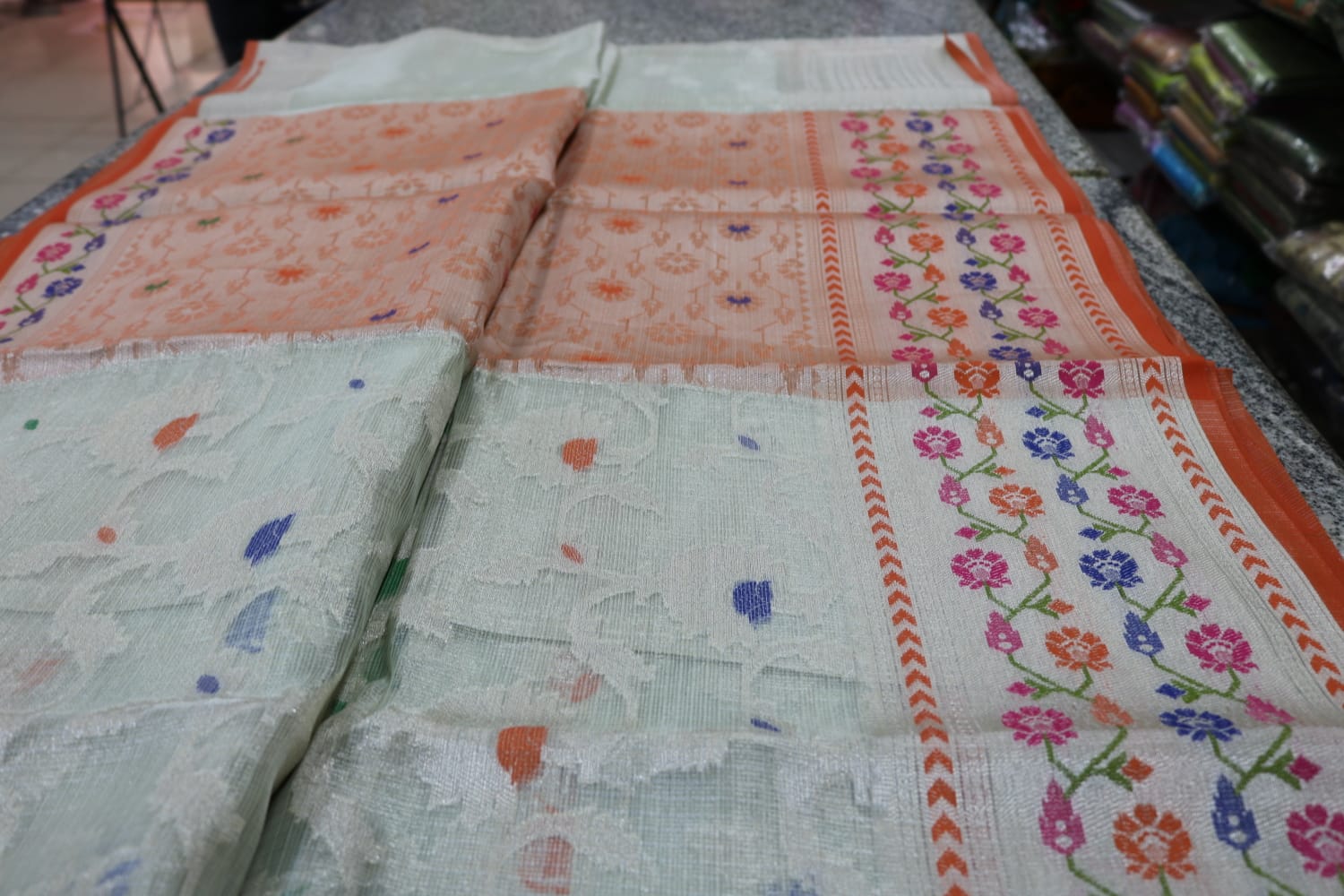 TISSUE KOTA  FANCY SAREE.