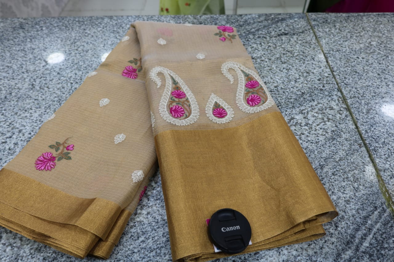 TISSUE KOTA  FANCY SAREE.