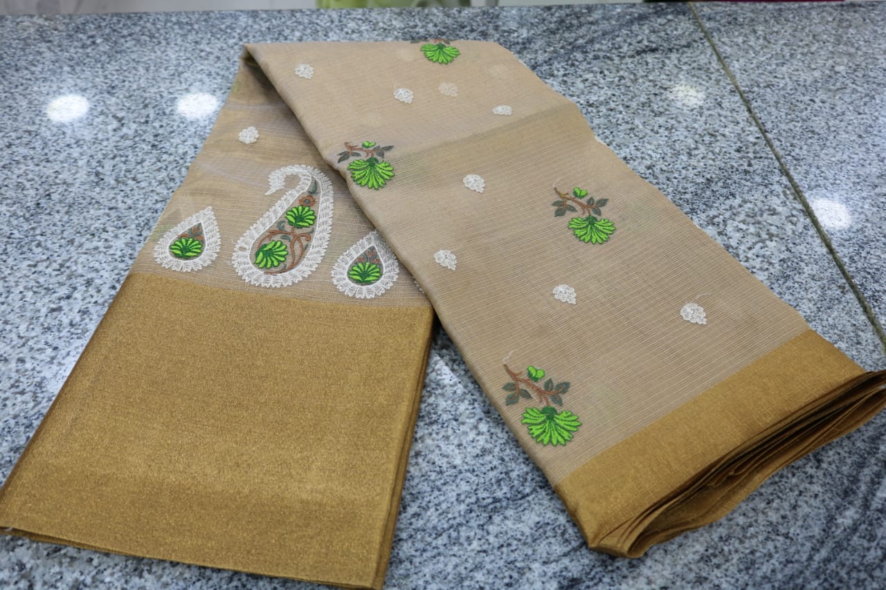 TISSUE KOTA  FANCY SAREE.