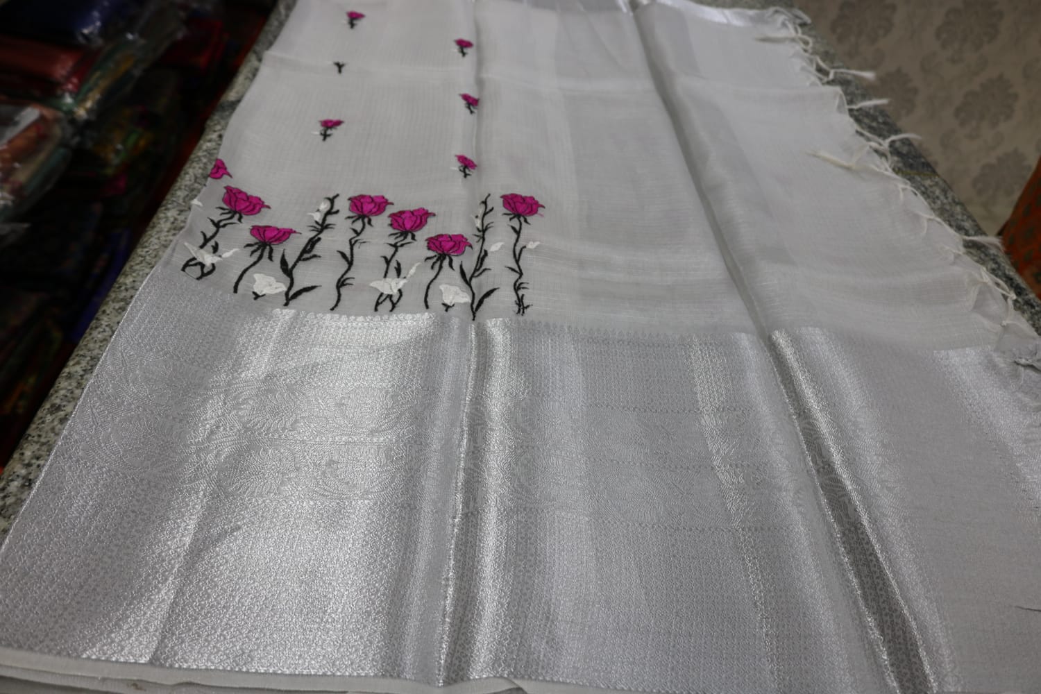 TISSUE KOTA  FANCY SAREE.