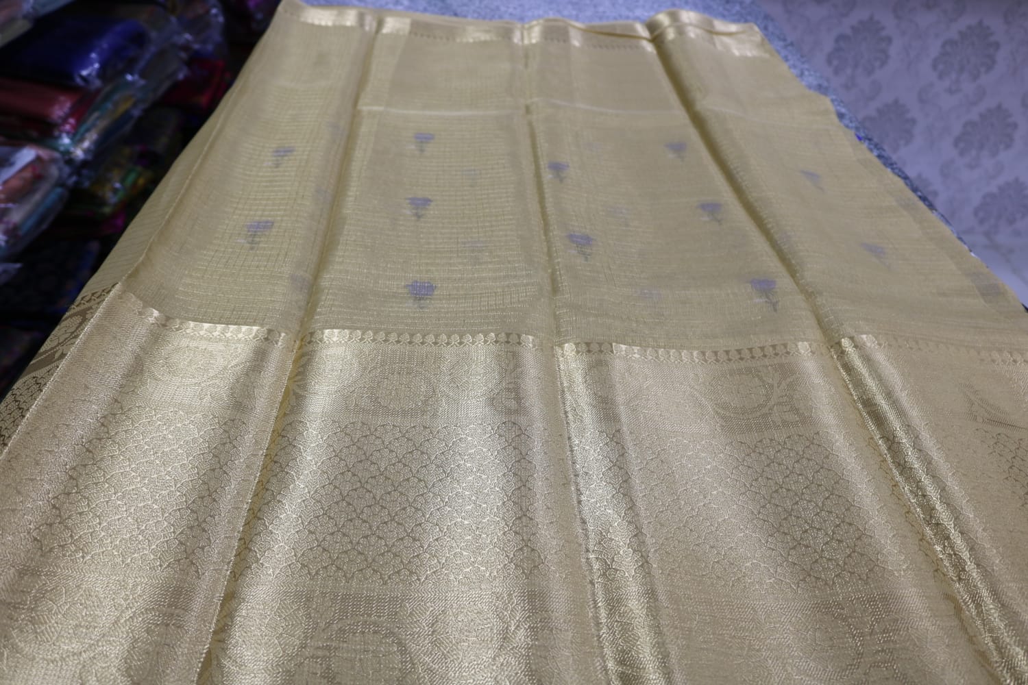 TISSUE KOTA  FANCY SAREE.