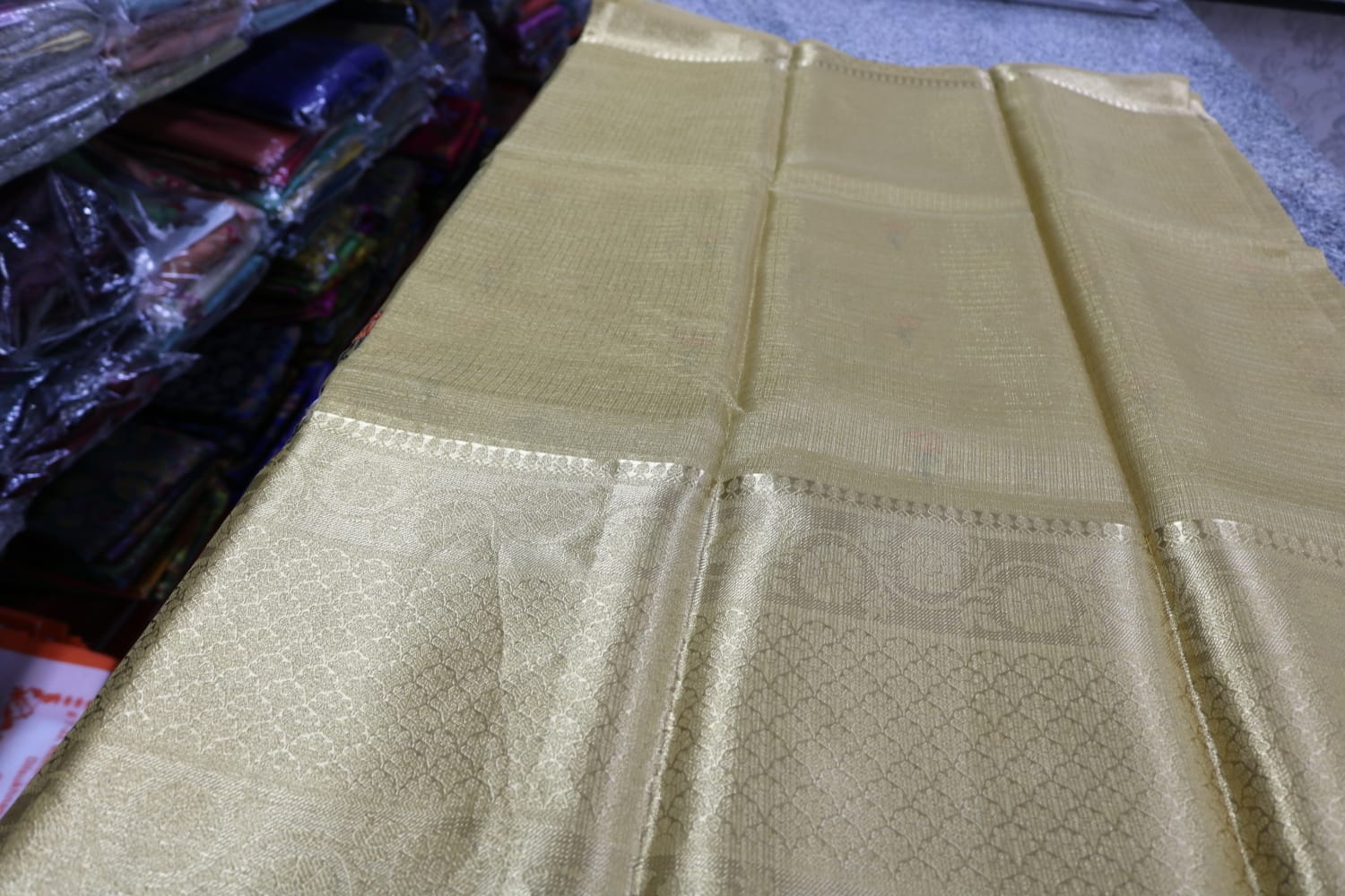 TISSUE KOTA  FANCY SAREE.