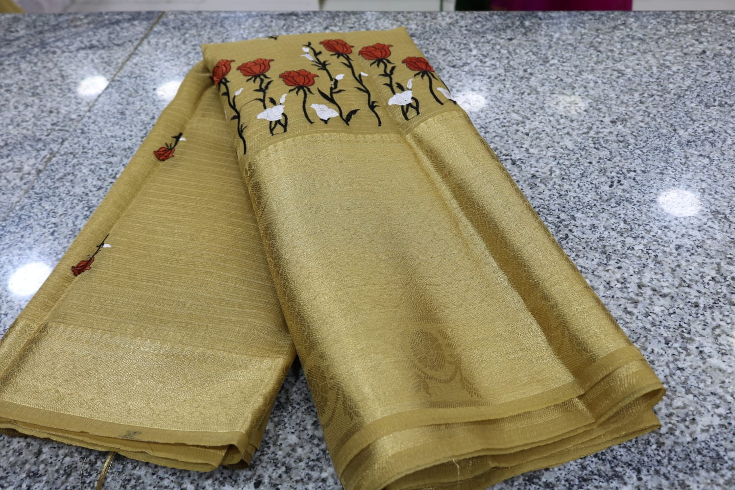 TISSUE KOTA  FANCY SAREE.