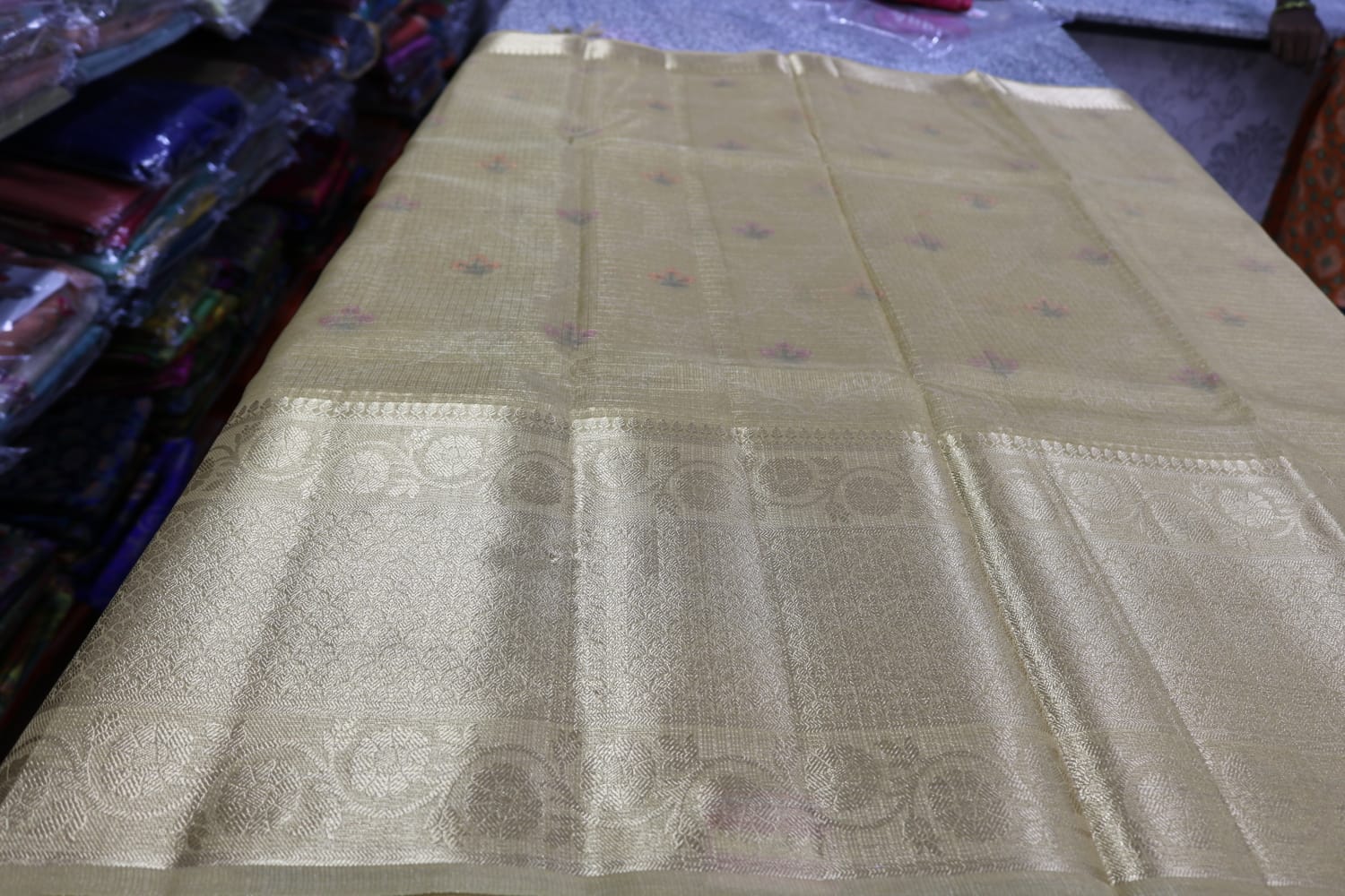  TISSUE KOTA  FANCY SAREE.