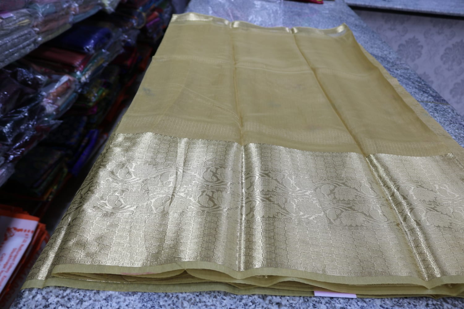  TISSUE KOTA  FANCY SAREE.