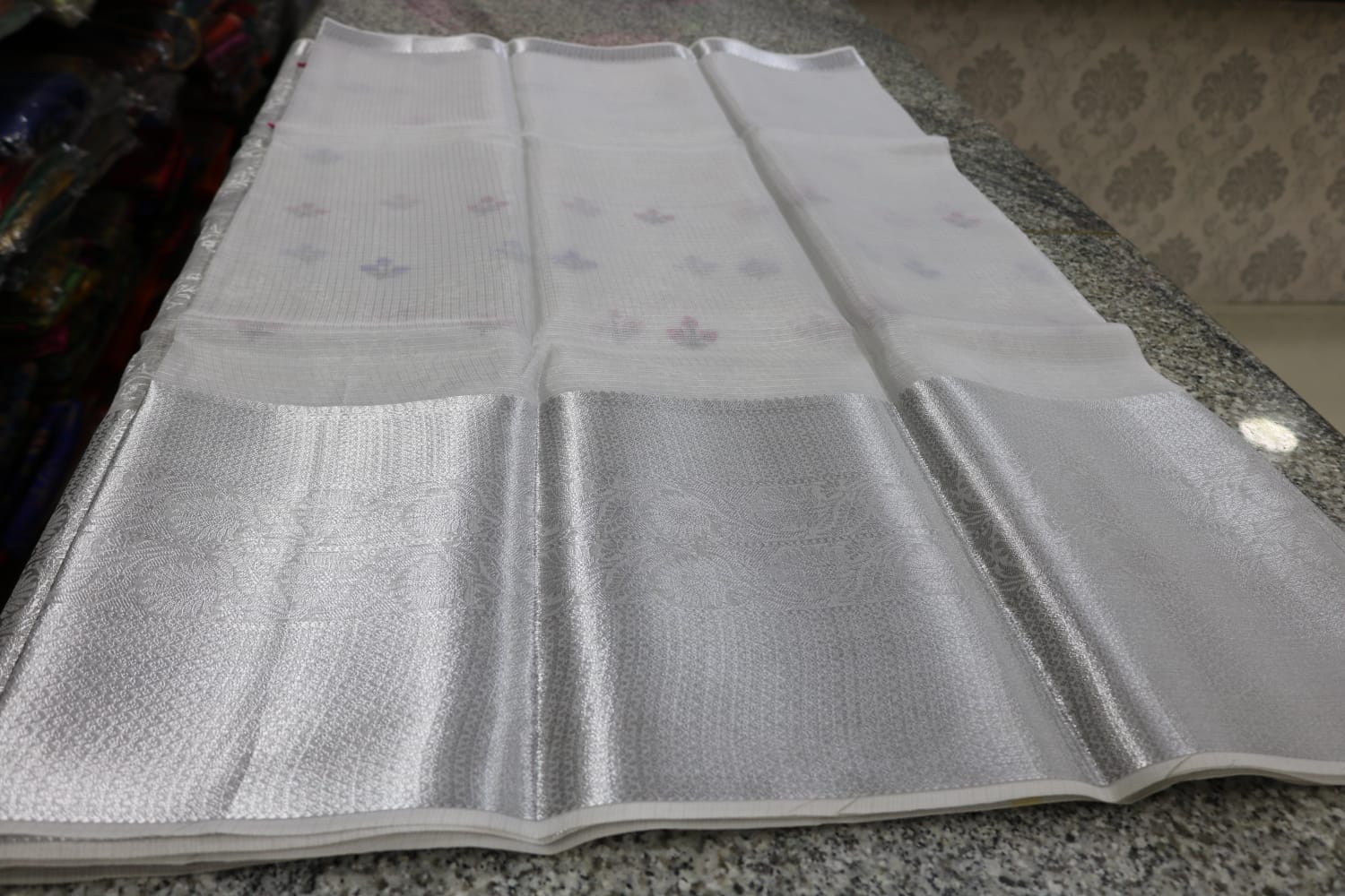 TISSUE KOTA  FANCY SAREE.