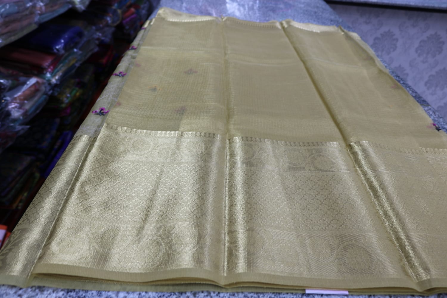 TISSUE KOTA  FANCY SAREE.