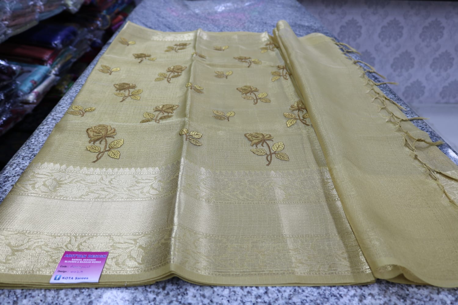  TISSUE KOTA  FANCY SAREE.