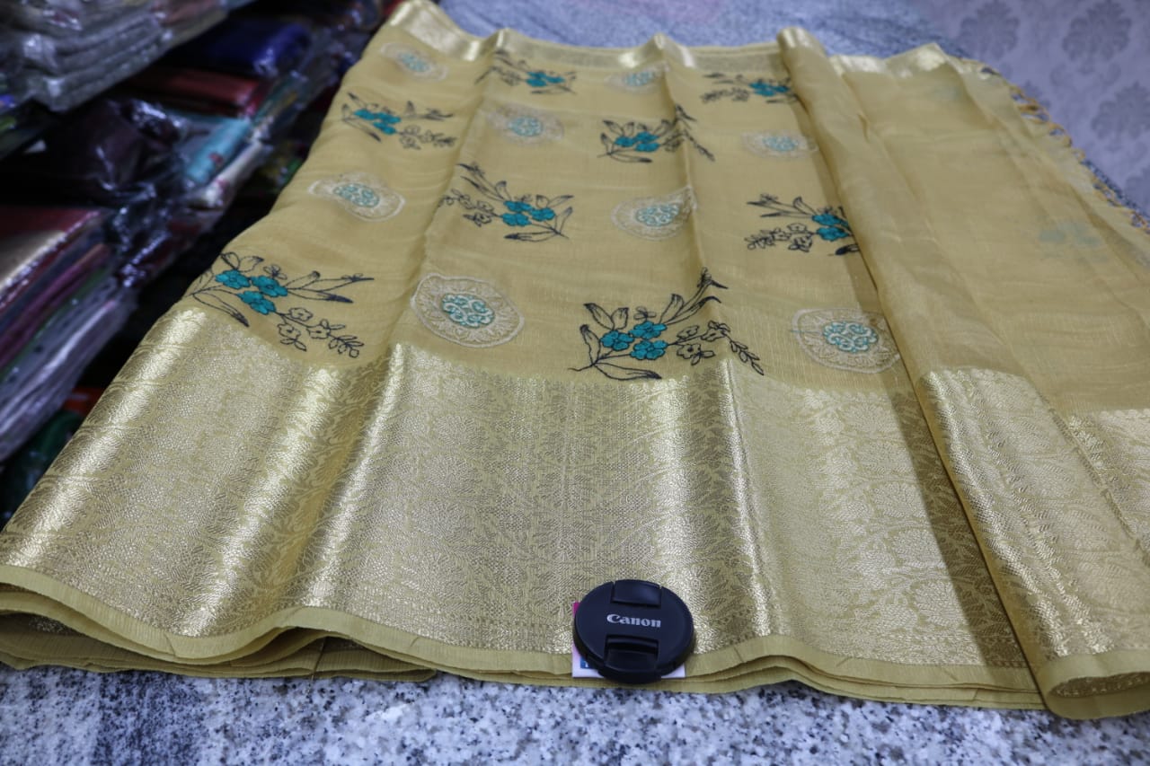   TISSUE KOTA  FANCY SAREE.