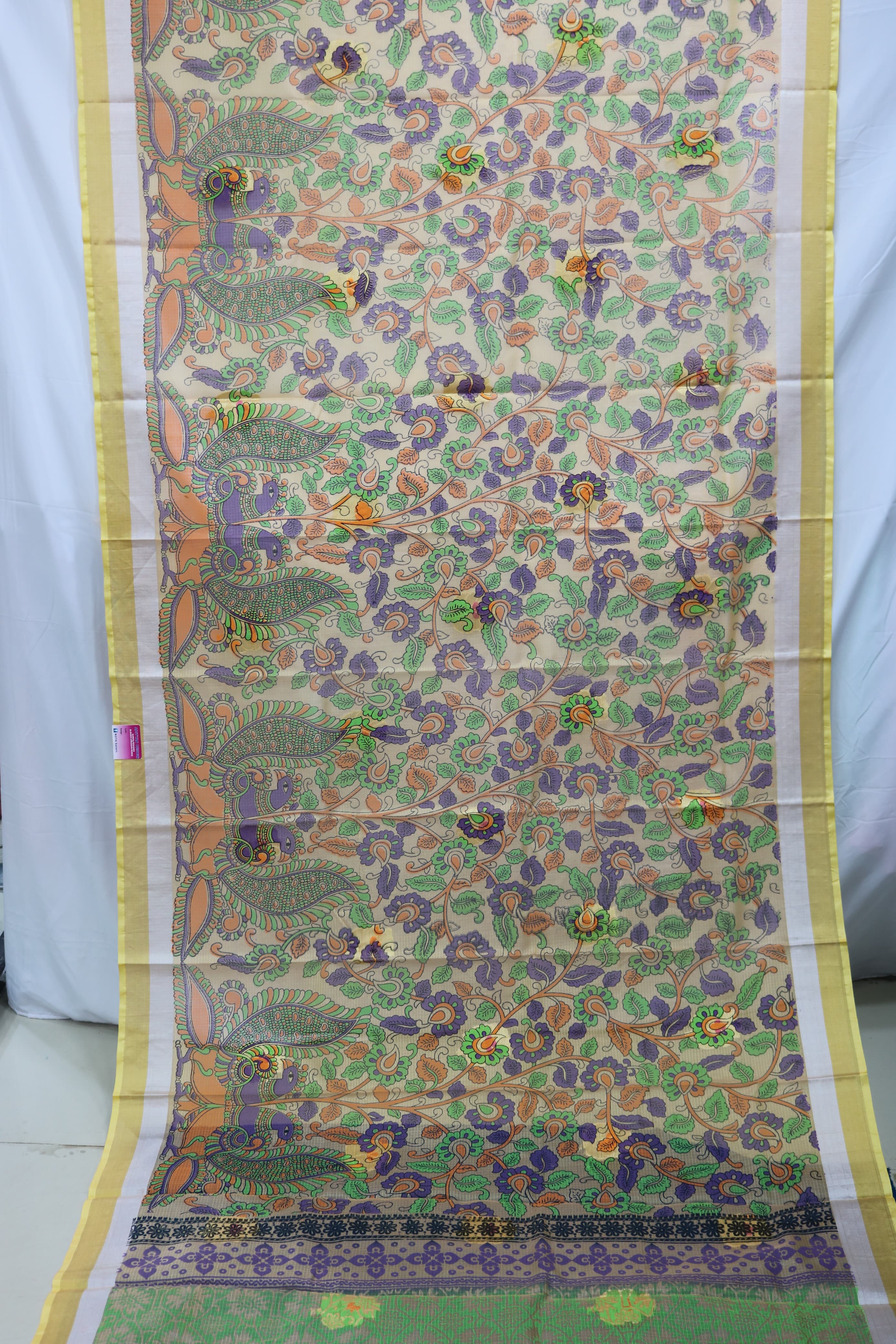 4 INCHESE JARI BORDER SILK KOTA WITH PINTE