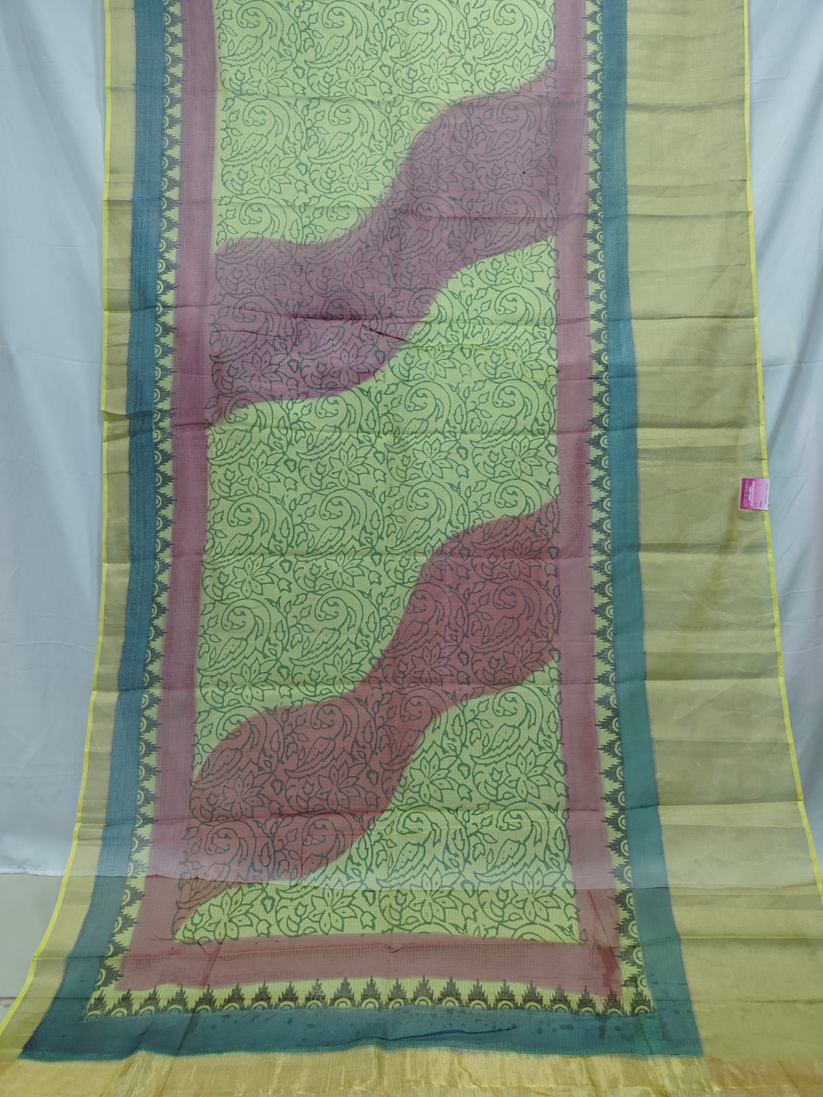 4 INCHES JARI BORDER SILK KOTA WITH PINTE