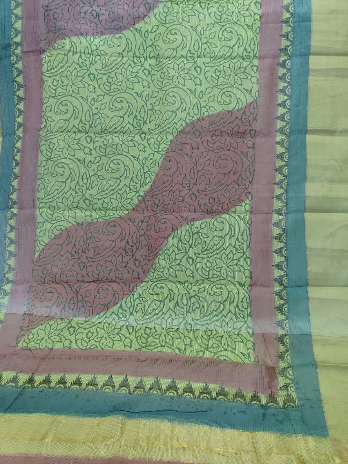 4 INCHES JARI BORDER SILK KOTA WITH PINTE