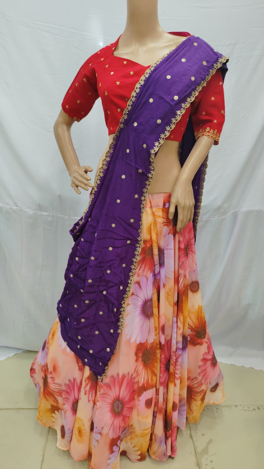 FANCY PRINTED LEHENGHA SET